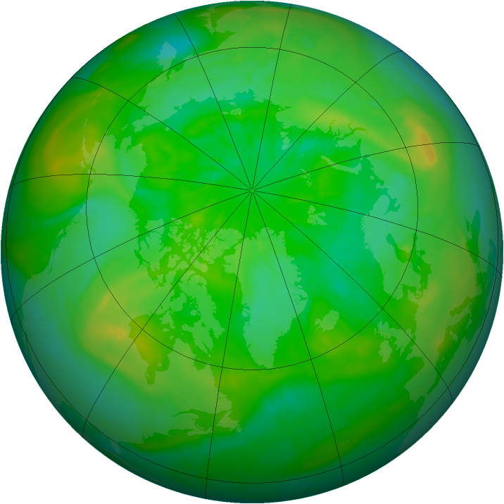 Arctic ozone map for 12 July 2014